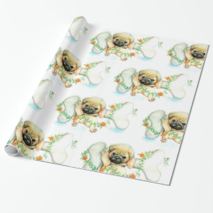 Puppy met bot cadeaupapier