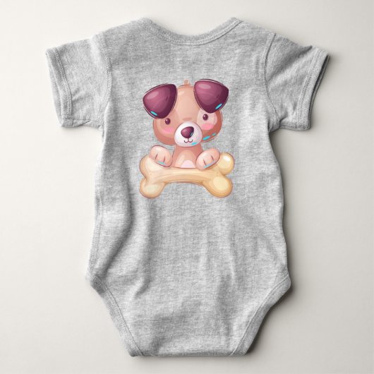 Puppy met bot romper (Achterkant)