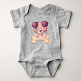 Puppy met bot romper