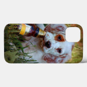Puppy met de Fles van het Bier Case-Mate iPhone Case (Achterkant (horizontaal))