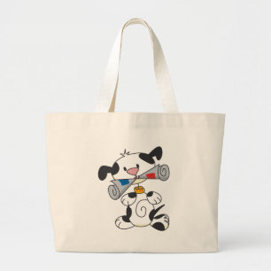 Puppy met de T-shirts en de Giften van de Krant Grote Tote Bag