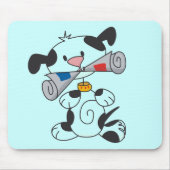 Puppy met de T-shirts en de Giften van de Krant Muismat (Voorkant)