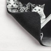 Puppy met Drie Kittens in een Carriage Muismat (Hoek)