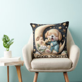 Puppy met een bot, Collectie door Natasha Us Kussen (Stoel)