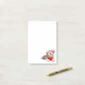 Puppy met hart geschenk Post het Notities Post-it® Notes (Op bureau)