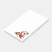 Puppy met hart geschenk Post het Notities Post-it® Notes (Schuin)