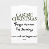 Puppy met kerstkaart met kerstmuts feestdagen kaart (Achterkant)