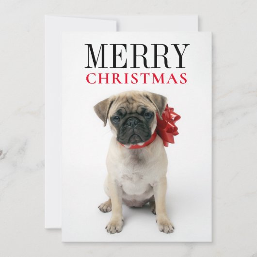 Puppy met Kerstmis Feestdagenkaart (Voorkant)