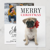Puppy met Kerstmis Feestdagenkaart (Voorkant / Achterkant)