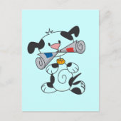Puppy met kranten T-shirts en cadeautjes Briefkaart (Voorkant)