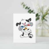 Puppy Met Kranten T-shirts En Geschenken Briefkaart (Staand voorkant)