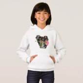 Puppy met Roos Hoodie Gift (Voorkant volledig)