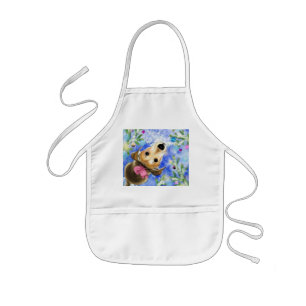 Puppy met roze lint - Cute Kinder Schort