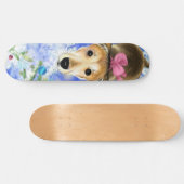 Puppy met roze lint - Cute - Persoonlijk Skateboard (Horizontaal)
