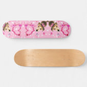 Puppy met roze lint - Liefde Persoonlijk Skateboard (Horizontaal)