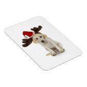 Puppy met Santa Hat en rendieroorten Magneet (Rechterzijde)