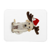 Puppy met Santa Hat en rendieroorten Magneet (Horizontaal)
