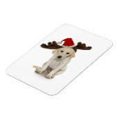Puppy met Santa Hat en rendieroorten Magneet (Linkerzijde)