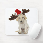 Puppy met Santa Hat en rendieroorten Muismat (Met muis)