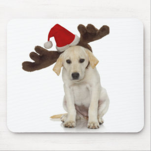 Puppy met Santa Hat en rendieroorten Muismat