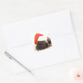 PUPPY MET Santa hat STICKER (Envelop)