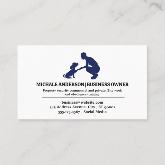 Puppy met Trainer Visitekaartje (Achterkant)