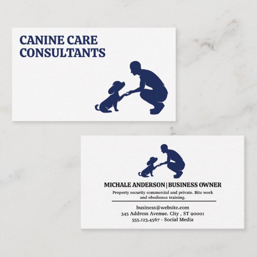 Puppy met Trainer Visitekaartje (Voorkant / Achterkant)