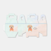 Puppy met Waterverf Baby shower Bedankdoosjes (Uitgevouwen)