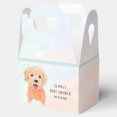 Puppy met Waterverf Baby shower Bedankdoosjes (Geopend)