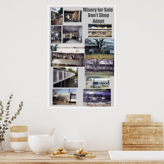 Puppy Mills Breed Misery Poster (Keuken)