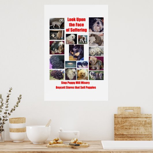 Puppy Mills Breed Misery Poster (Keuken)