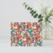 Puppy Mode Patroon Briefkaart (Staand voorkant)