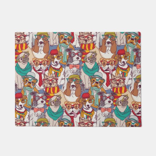 Puppy Mode Patroon Deurmat (Voorkant)