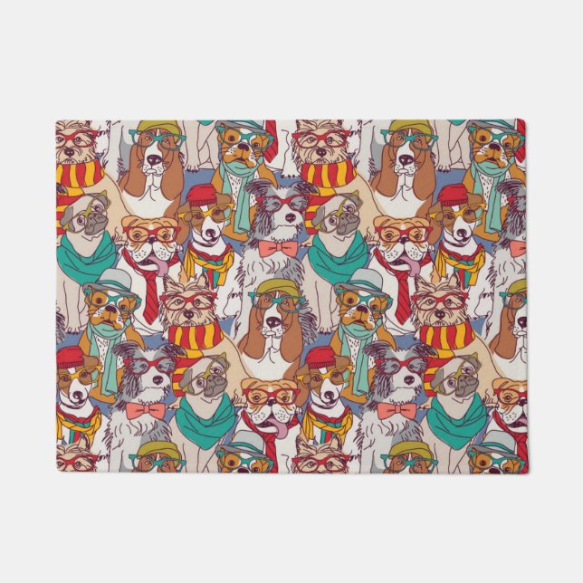 Puppy Mode Patroon Deurmat (Voorkant)