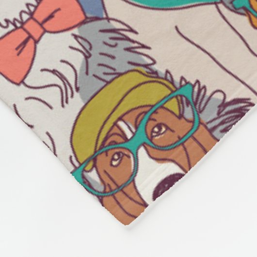 Puppy Mode Patroon Fleece Deken (Hoek)