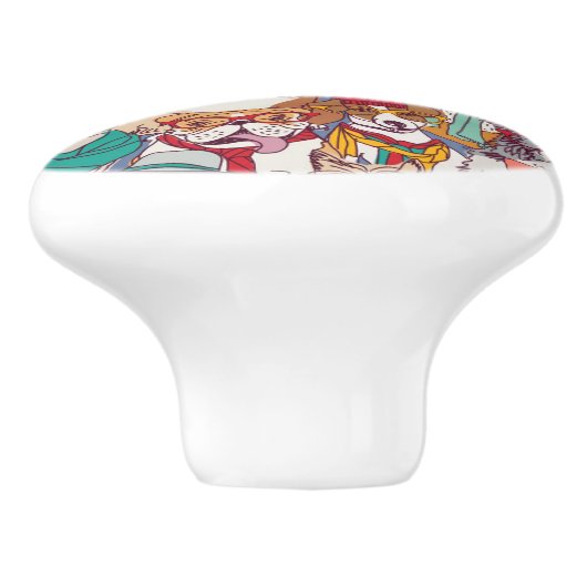 Puppy Mode Patroon Keramische Knop (Zijkant)