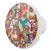 Puppy Mode Patroon Keramische Knop (Rechts)