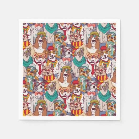 Puppy Mode Patroon Servet (Voorkant)