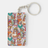 Puppy Mode Patroon Sleutelhanger (achterkant)