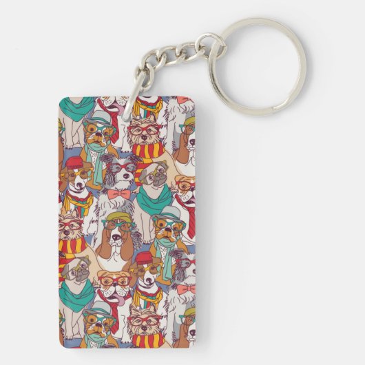 Puppy Mode Patroon Sleutelhanger (achterkant)