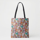 Puppy Mode Patroon Tote Bag (Voorkant)