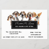 Puppy Moderne Hond Walker Huisdier Zittende Flyer (Voorkant)