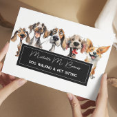 Puppy Moderne Hond Walker Pet Sitting QR-code Flyer