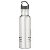 Puppy Moderne Hond Wandelen Zittend Zwart Wit Waterfles (Achterkant)