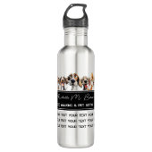 Puppy Moderne Hond Wandelen Zittend Zwart Wit Waterfles (Voorkant)