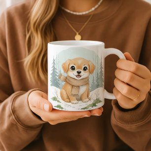 Puppy Mok, Waterverf Honden Cadeau, Gezellige Dier Koffiemok