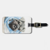 Puppy na Bath Bagagelabel (Voorkant horizontaal)