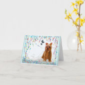 Puppy Note Kaart (Gele Bloem)