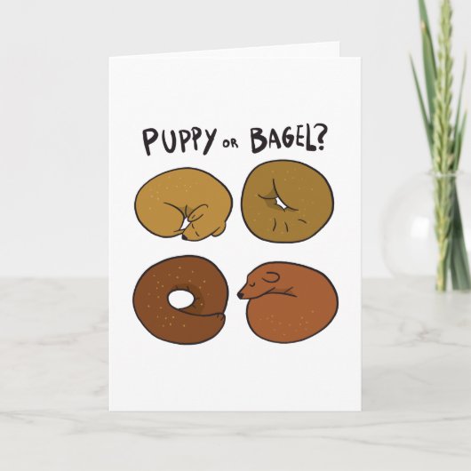 PUPPY OF BAGEL KAART (Voorkant)