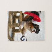 Puppy op een geleide legpuzzel (Horizontaal)